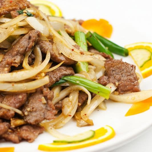 123. Beef with Ginger & Onion Hot Pot